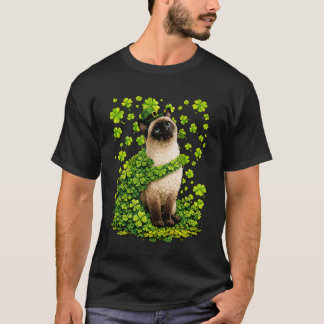 Tur Siamkat med Shamrocks Klöver St Patric T Shirt