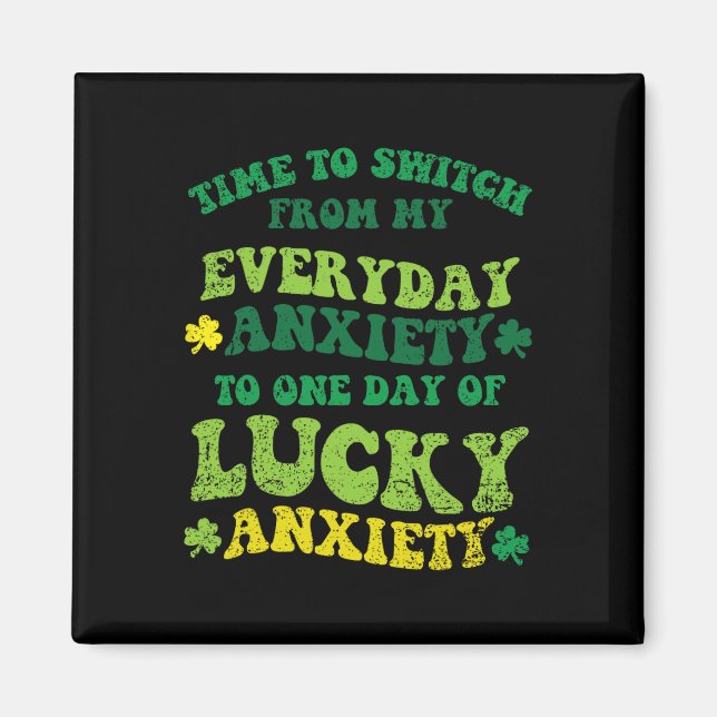 Tur Sjukdom St Patricks Dag Rolig Shamrock Klöver Magnet (Framsidan)
