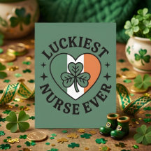 Tur sjuksköterska någonsin Irländsk Shamrock konst