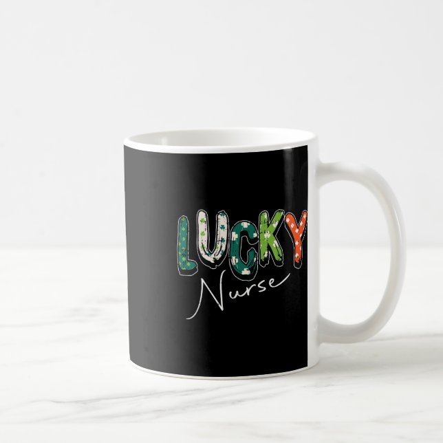 Tur sjuksköterska St Patricks Day Cool Shamrock Ir Kaffemugg (Höger)