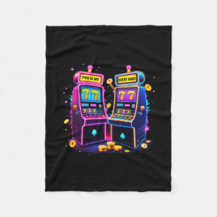 Tur Slot Machine Kasino Spelande Älskare Las Vegas Fleecefilt