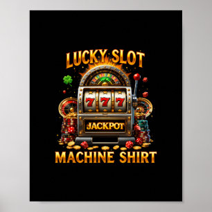 Tur Slot Machine Spelande Älskare Kasino Las Vega Poster