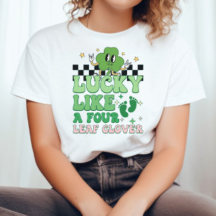 Tur som en fyra klöver löv Gravid Announce T Shirt