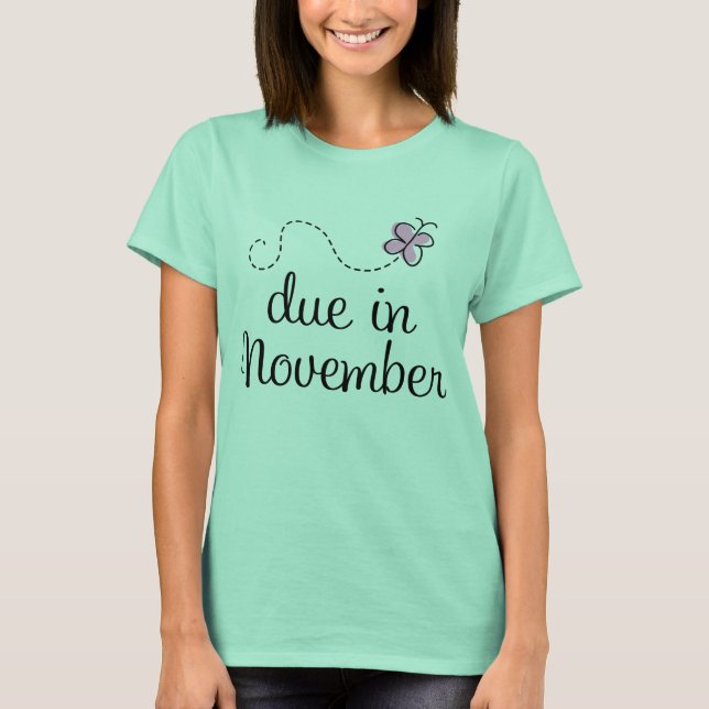 Tur som förfaller i november Meddelande T-shirt (Framsida)