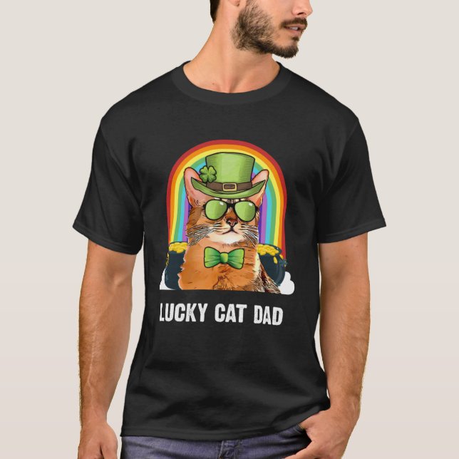 Tur Somali Kattpappa St Patricks Day T Shirt (Framsida)