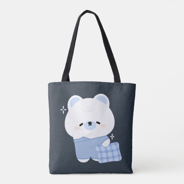 Tur Sömnig Polar Bear Tygkasse (Baksida)