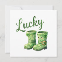 Tur St Patrick Lycko Stövlar Vattenfärg Patrick's