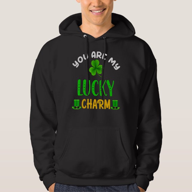 Tur St patricks day, du är min lyckliga Char Hoodie (Framsida)