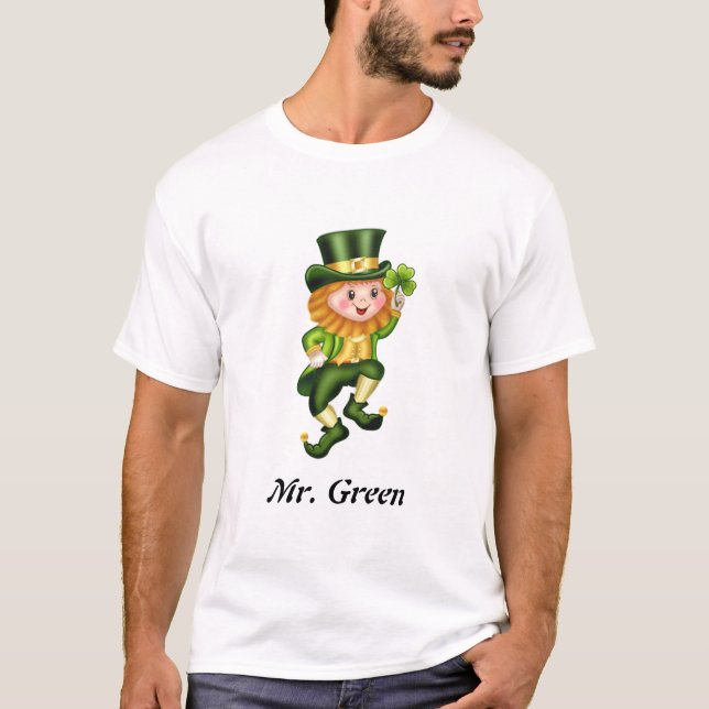 Tur St Patricks Day Grön Gnome  T Shirt (Framsida)