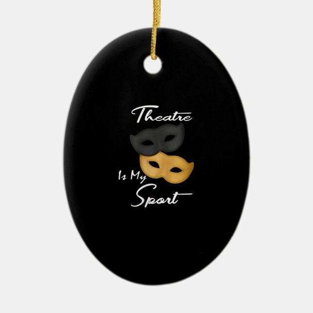 Tur teater Mask Gift för kvinnliga skådespelare Julgransprydnad Keramik (Framsidan)