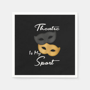 Tur teater Mask Gift för kvinnliga skådespelare Pappersservett