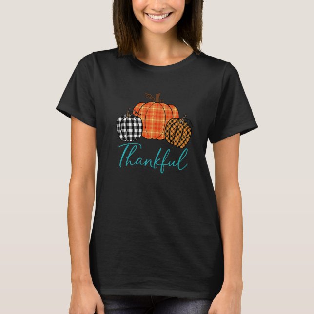 Tur Thanksgiving som sjunker under Pumpkin Höst T Shirt (Framsida)