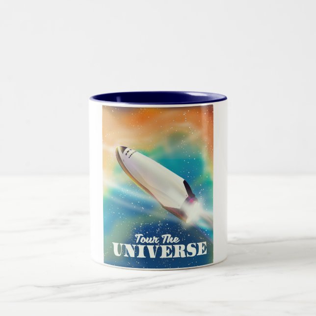 Tur The Universe Space Art. Två-Tonad Mugg (Center)