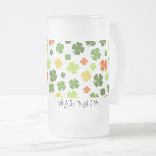 TUR TILL DIG Shamrocks St Patricks Roligt Frostat Ölglas