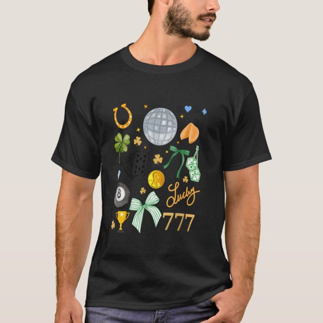 Tur Tjej Lycka Tur Omen Collage T Shirt (Framsida)