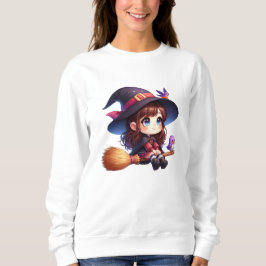 Tur Witch med 2 fåglar, Halloween T Shirt