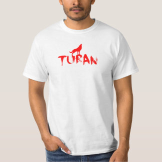 Turan red Wolf Design T Shirt