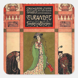 Turandot, en Pucciniopera Fyrkantigt Klistermärke