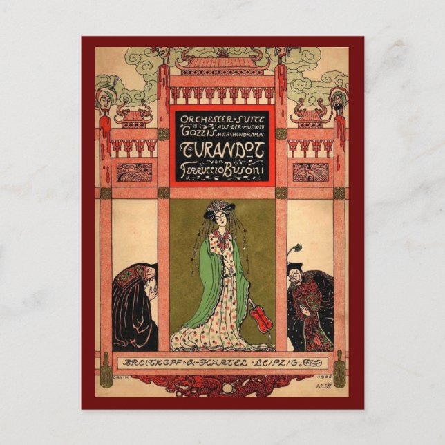Turandot, Puccini Opera Vykort (Framsida)