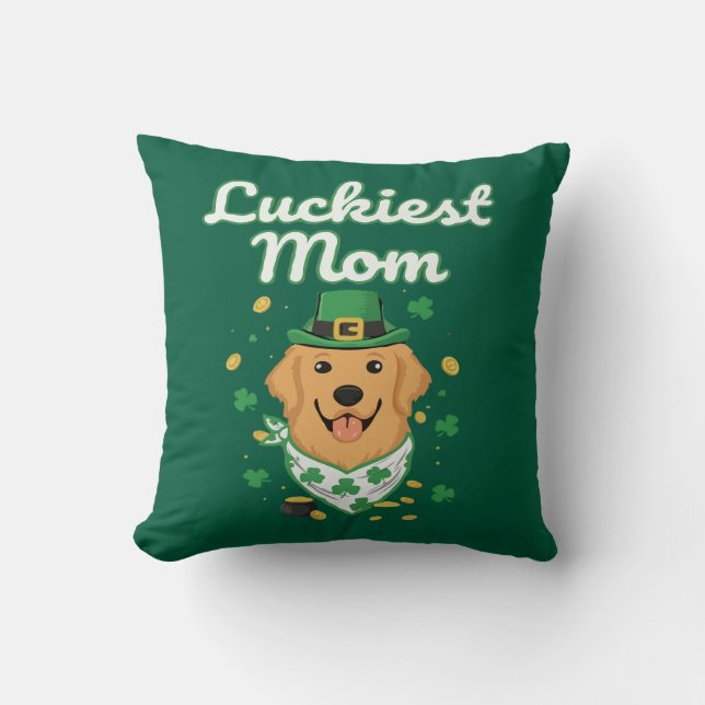 Turast Lucky Golden Retriever Mamma St. Patrick's  Kudde (Framsida)