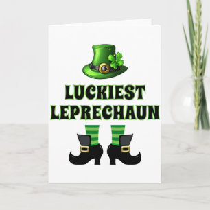 Turast turande tomte Matchande St Patricks Day T-t Kort