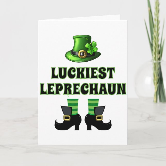 Turast turande tomte Matchande St Patricks Day T-t Kort (Framsida)