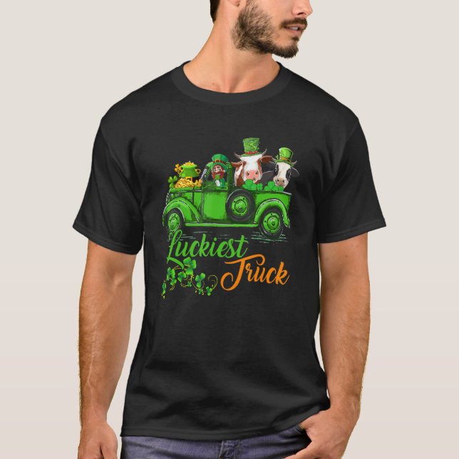 Turastbil St Patrick S Day Leprechaun Kor Fa T Shirt (Framsida)