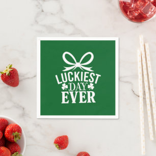 Turaste Dag Nånsin St Patricks Dag Irländsk Lucky Pappersservett