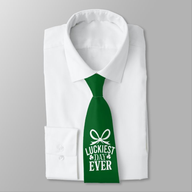 Turaste Dag Nånsin St Patricks Dag Irländsk Lucky  Slips (Bunden)