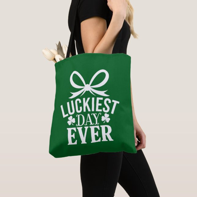 Turaste Dag Nånsin St Patricks Dag Irländsk Lucky  Tygkasse (Närbild)