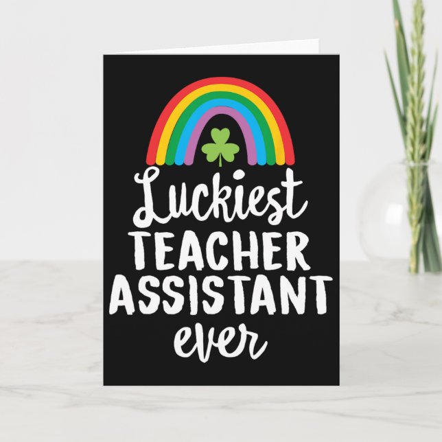 Turaste lärarassistent någonsin St Patrick Day Sha Kort (Framsida)