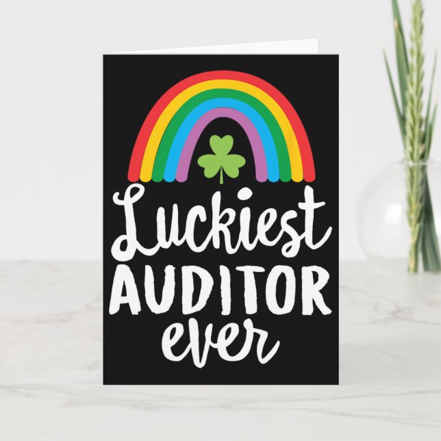 Turaste revisor någonsin St Patrick Day Shamrocks  Kort (Framsida)