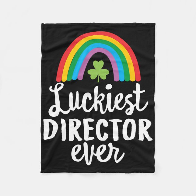 Turastregissör någonsin St Patrick Dag Shamrocks Fleecefilt (Framsidan)