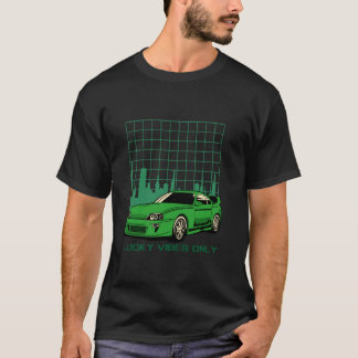Turbara Gröna Bil Stadssiluett T Shirt