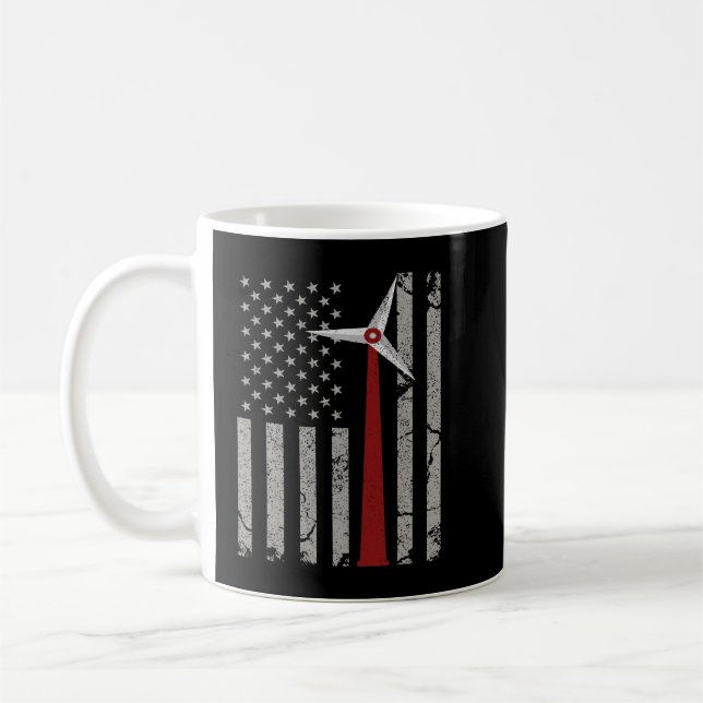 Turbin för Vinden Flagga Kaffemugg (Vänster)