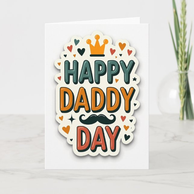 Turblå Pappadags-kort Kort (Framsida)