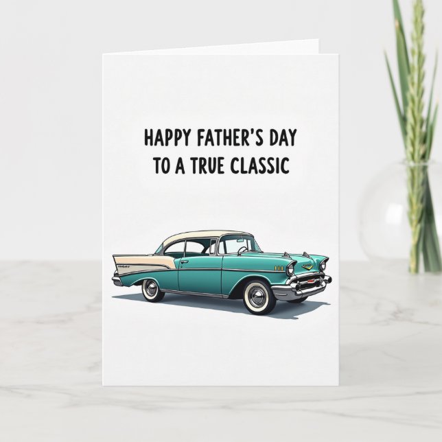 Turblå Pappadags-kort Kort (Framsida)