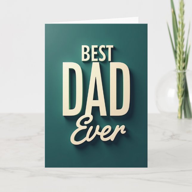 Turblå Pappas Dag Kort (Framsida)