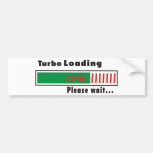 Turbo att ladda behar väntan bildekal