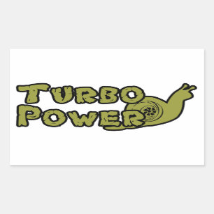 Turbo driver rektangulärt klistermärke