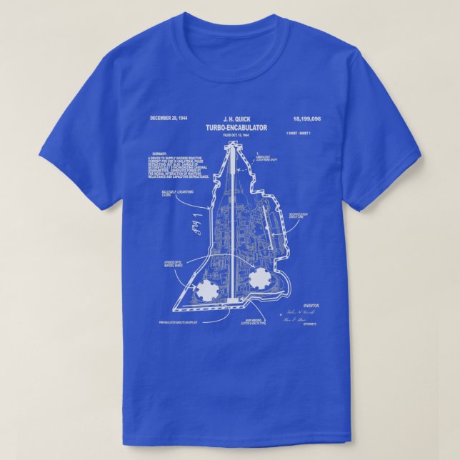 Turbo Encabulator Patent Funny Engineering Joke De T Shirt (Design framsida)