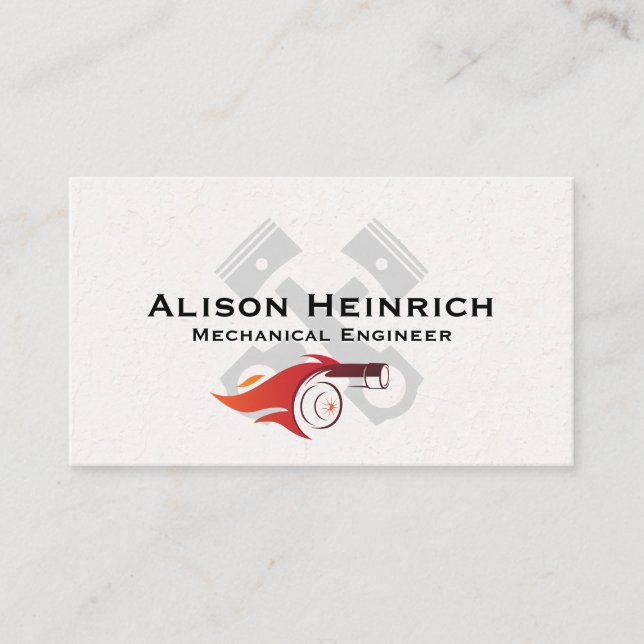 Turbo Fire | Pistoner Visitkort (Framsida)