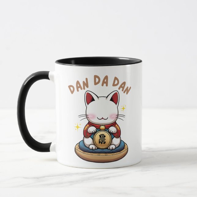 Turbo-Granny Dandadan Cat - Cute Anime Manga Desig Mugg (Vänster)