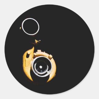 Turbo och Mechanic Round Sticker, Glossy Runt Klistermärke