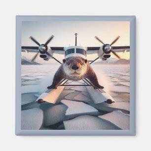 Turbo Prop Twin Engine Flyter Flygplan Bush Kanada Magnet