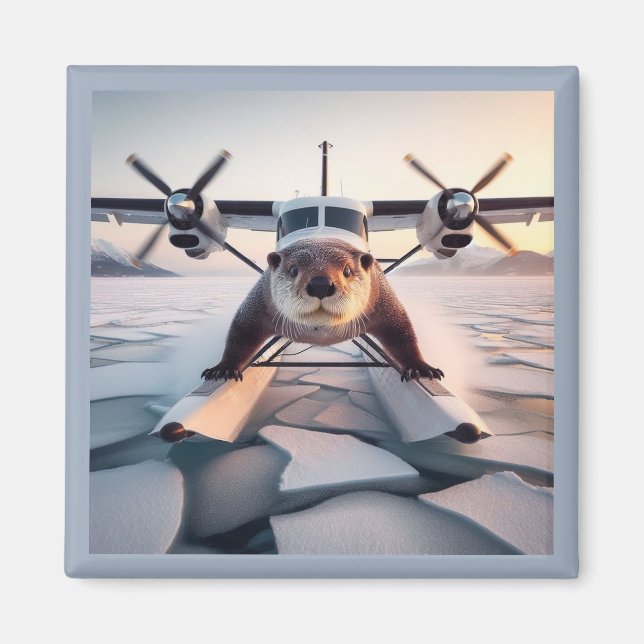 Turbo Prop Twin Engine Flyter Flygplan Bush Kanada Magnet (Framsidan)