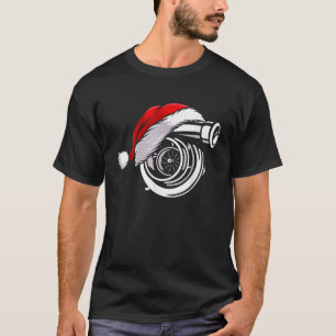 Turbo Santa Hat Car Enthusiast Tävla Driving Chr T Shirt