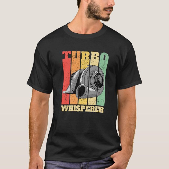Turbo Whisperer Car Tuning Driving Motorsport Mec T Shirt (Framsida)