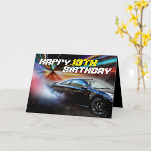 Turbocharge Street Tävla Birthday Kort