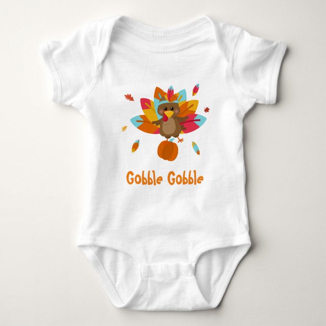 Turbodykostpojke Gobble gobble bodydress tjej T Shirt (Framsida)